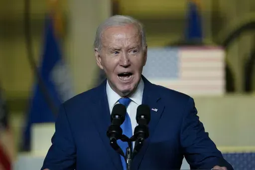 President Joe Biden delivers remarks on his "Investing in America agenda" at Gateway Technical College, Wednesday, May 8, 2024, in Sturtevant, Wis. (AP Photo/Morry Gash)
