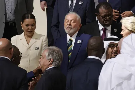 Brazil President Luiz Inacio Lula da Silva attends a group photo at the COP28 U.N. Climate Summit, Dec. 1, 2023, in Dubai, United Arab Emirates. (AP Photo/Peter Dejong, File)
