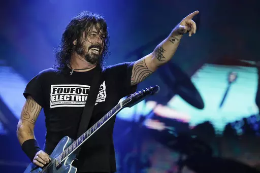 In this Sept. 29, 2019, file photo, Dave Grohl of the band Foo Fighters performs at the Rock in Rio music festival in Rio de Janeiro, Brazil. Foo Fighters have announced a new album is in the works, the first since the death of the band’s drummer, Taylor Hawkins. (AP Photo/Leo Correa, File)