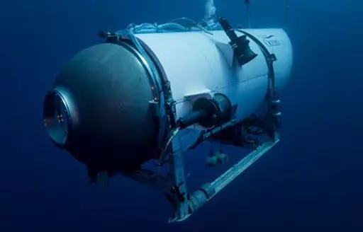 This undated image provided by OceanGate Expeditions in June 2021 shows the company's Titan submersible. OceanGate, the company that owned the submersible that fatally imploded on its way to explore the wreck of the Titanic said Thursday, July 6, 2023 it has suspended operations. (OceanGate Expeditions via AP, File)