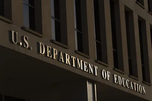 The headquarters of the U.S. Department of Education, March 12, 2025, in Washington. (AP Photo/Mark Schiefelbein, File)