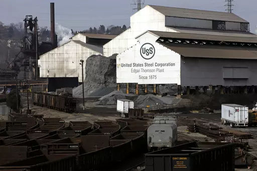 United States Steel's Edgar Thomson Plant in Braddock, Pa. is shown on Feb. 26, 2019. With two bidders revealed in a matter of days and more in the wings, United States Steel Corp. seems poised to be purchased by a competitor sooner than later. (AP Photo/Gene J. Puskar, File)