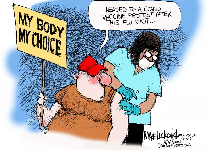 Mike Luckovich for Oct 10, 2021