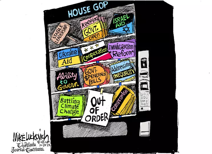 Mike Luckovich for Oct 22, 2023